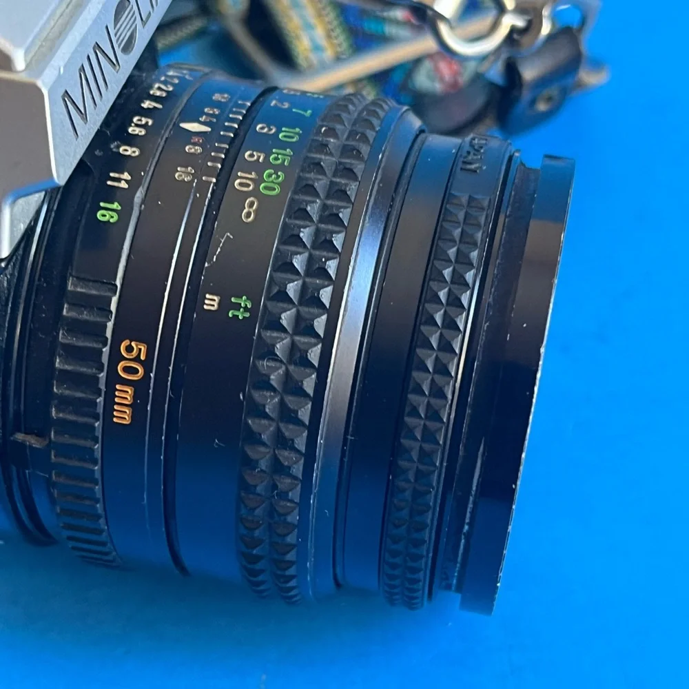 Minolta MD Rokkor -X 50 mm 1:14 and X-70 Minolta Camera